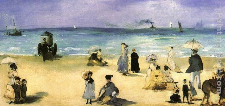 Eduard Manet On the beach at Boulogne